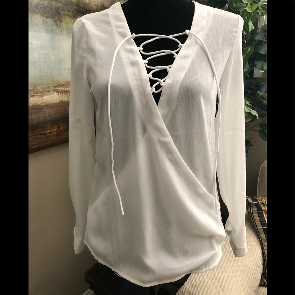 Lace up LS Top